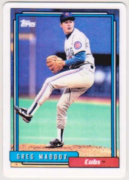 1992 Topps Greg Maddux #580 Porcelain Card