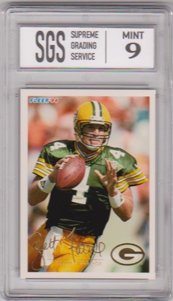 Graded Mint 9 - Brett Favre 1994 Fleer #168 Card