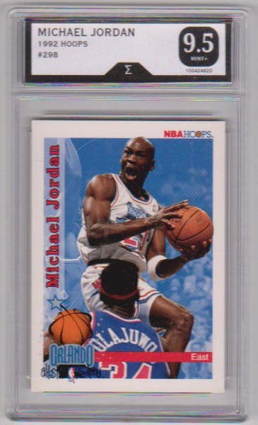 Graded Sigma Mint+ 9.5 - Michael Jordan 1992-93 Hoops #298 Card