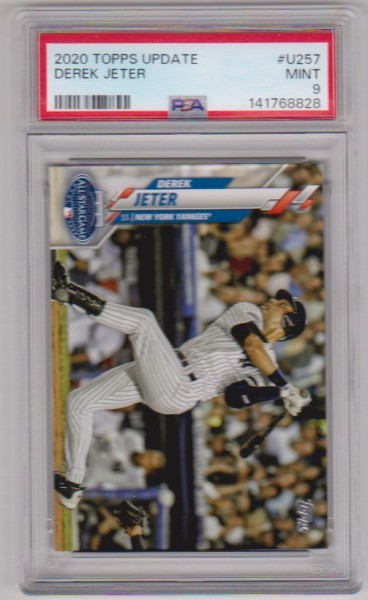 Graded PSA Mint 9 - Derek Jeter 2020 Topps Update #U-257 Card