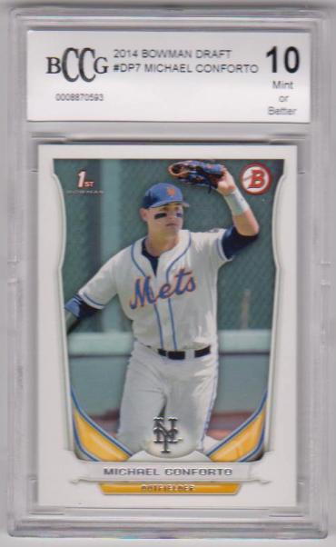 Rookie Graded BCCG 10 - Michael Conforto 2014 Bowman Draft #DP7 Card