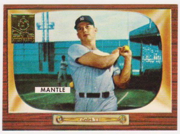 Mickey Mantle 1955 Bowman #202 Commemorative Card - 1996 Topps #5 of 19 Insert Card
