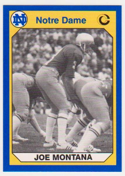 Joe Montana 1990 Notre Dame #170 Collegiate Collection Card