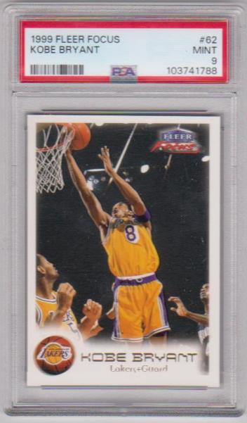 Graded PSA Mint 9 - Kobe Bryant 1999-00 Fleer Focus #62 Card