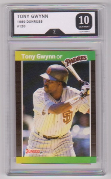 Graded Sigma Gem Mint 10 - Tony Gwynn 1989 Donruss #128 Card