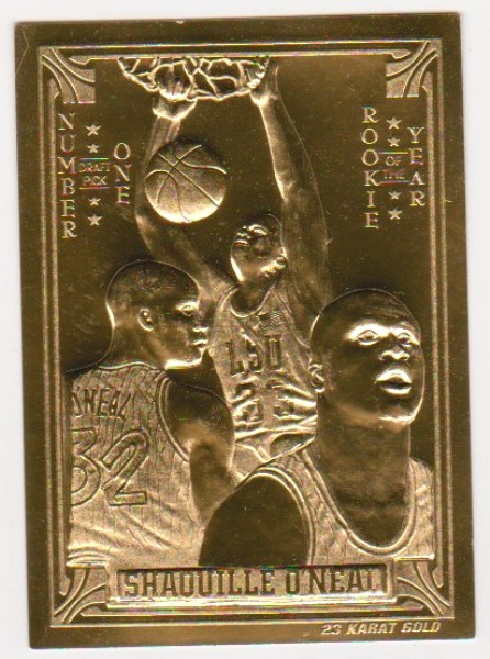 23 kt Gold - Shaquille O'Neal 1994 Classic Gold Card (1/24,900)