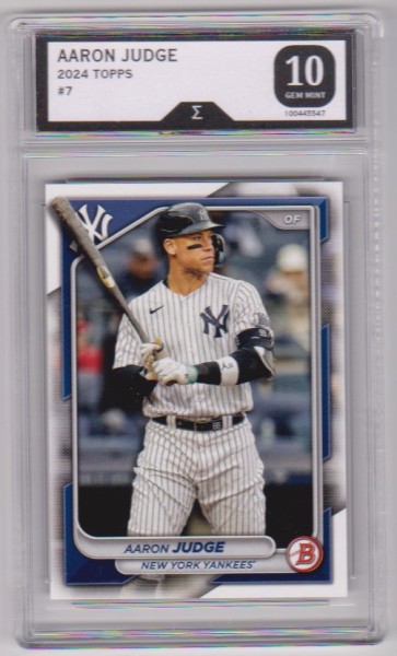 Graded Sigma Gem Mint 10 - Aaron Judge 2024 Bowman #7 Card