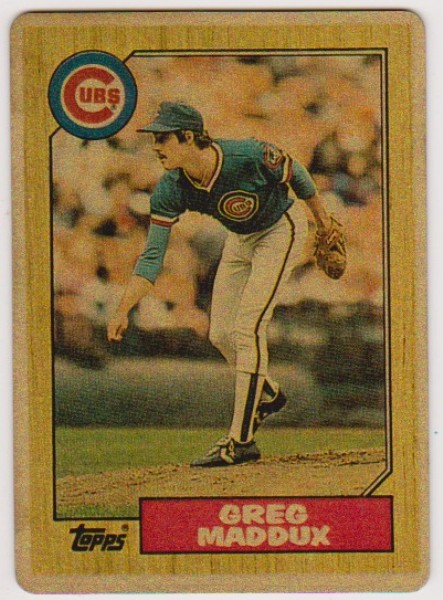 1987 Topps Traded Greg Maddux #70T Porcelain Rookie Card