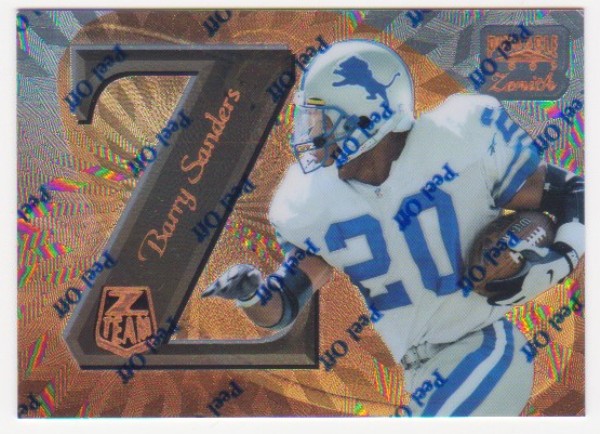 1997 Zenith Z-Team Barry Sanders #ZT14 Promo Card