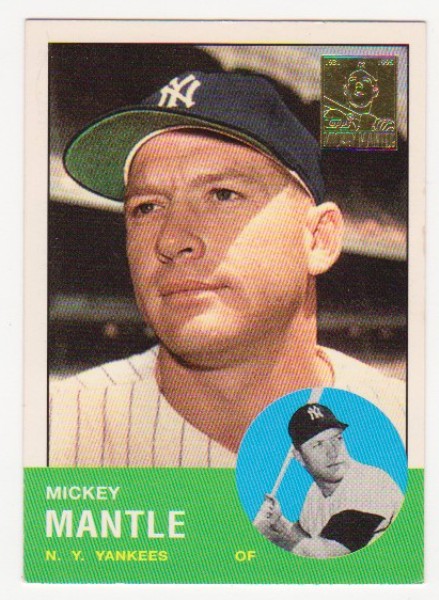 Mickey Mantle 1963 Topps #200 Commemorative Card - 1996 Topps #13 of 19 Insert Card