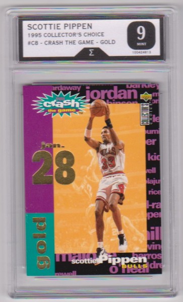 Graded Sigma Mint 9 - Scottie Pippen 1995-96 Collector's Choice Crash The Game Gold #C8 Insert Card