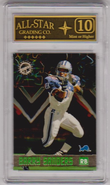 Graded 10 - Barry Sanders 1996 Stadium Club Members Only #22 Card