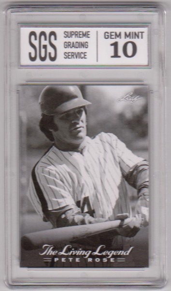 Graded Gem Mint 10 -  Pete Rose 2012 Leaf The Living Legend #29 Card
