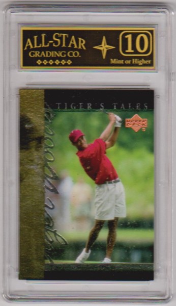 Graded 10 - Tiger Woods 2001 Upper Deck Tiger's Tales #TT7 Insert Card