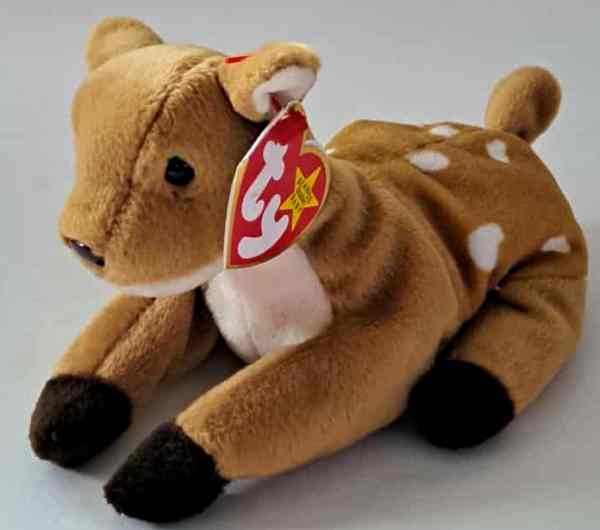 1998 Ty Beanie Baby Whisper The Deer - With Original Tags