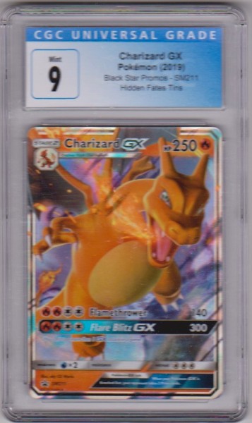 Graded CGC Mint 9 - Charizard GX 2019 Pokemon Black Star Promos #SM211 Card