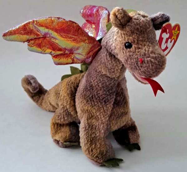 1998 Ty Beanie Baby Scorch The Dragon - New With Tags