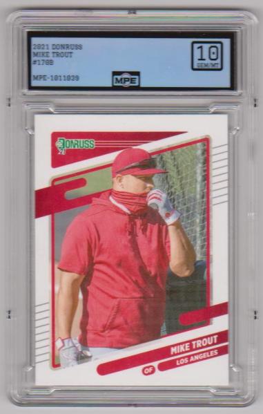 Graded MPE Gem Mint 10 - Mike Trout 2021 Donruss #170 Card