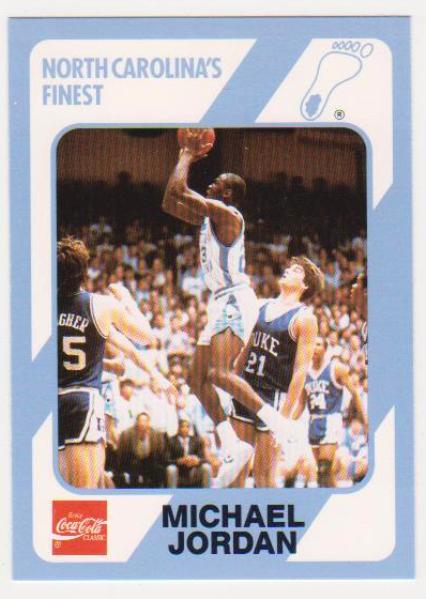 Michael Jordan 1989 North Carolina #18 College Card