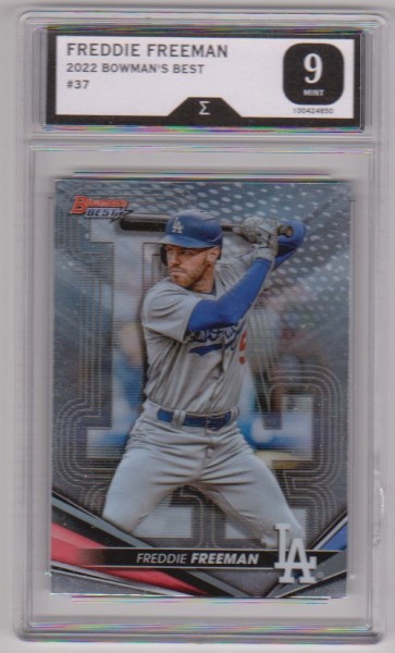 Graded Sigma Mint 9 - Freddie Freeman 2022 Bowman's Best #37 Card