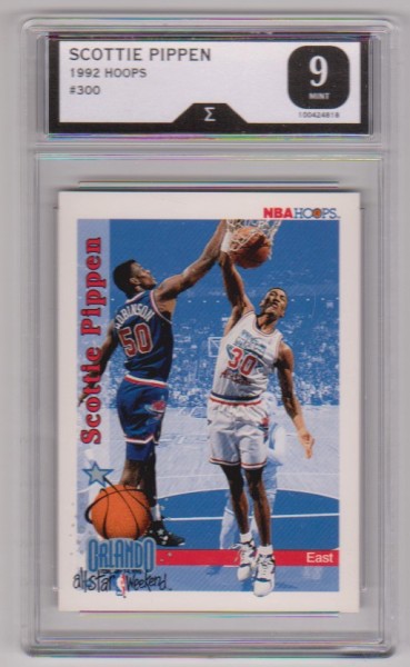 Graded Sigma Mint 9 - Scottie Pippen 1992-93 Hoops #300 Card