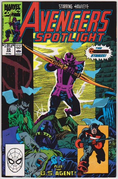 1990 Marvel Comics AVENGERS SPOTLIGHT #33 Issue