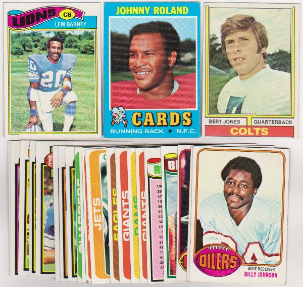 24 Different 1970's Topps Football Cards (1971-1979) w/ Lem Barney + More