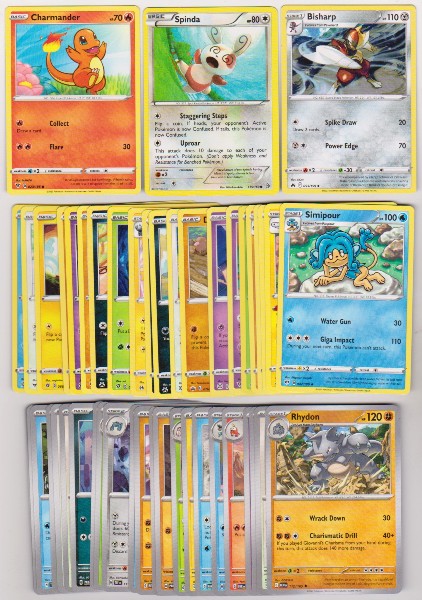 50 Different Pokemon Trading Cards w/ Charmander + More