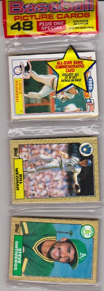 1987 Topps Baseball 49 Card Rack Pack w/ Lance Parrish On Front