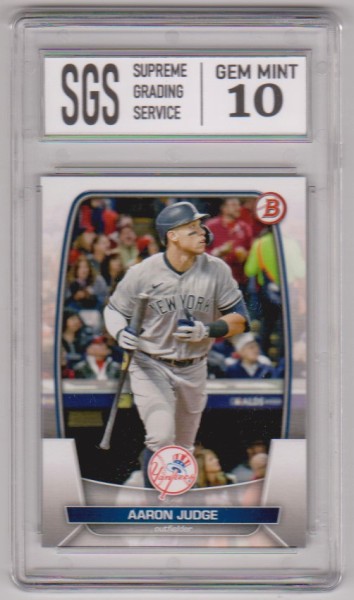 Graded Gem Mint 10 - Aaron Judge 2023 Bowman #59 Card