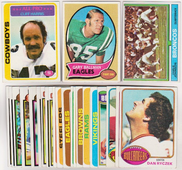 24 Different 1970's Topps Football Cards (1970-1979) w/ Cliff Harris + More