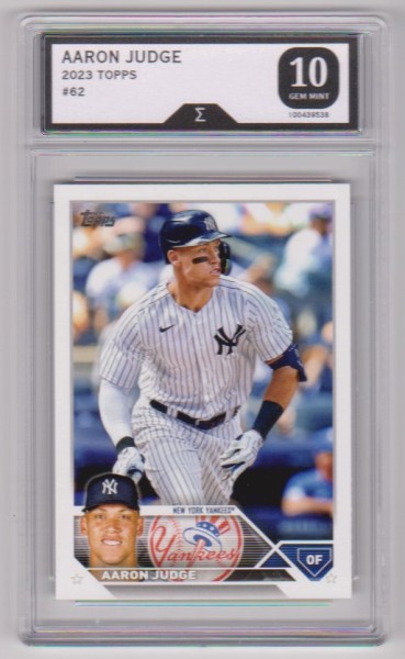 Graded Sigma Gem Mint 10 - Aaron Judge 2023 Topps #62 Card