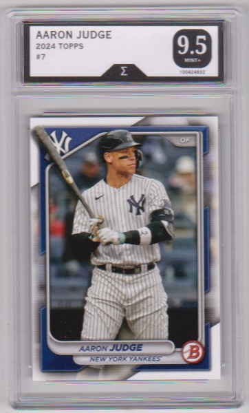 Graded Sigma Mint+ 9.5 - Aaron Judge 2024 Bowman #7 Card