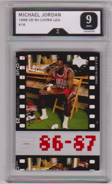 Graded Sigma Mint 9  - Michael Jordan 1998 Upper Deck Living Legends #16 Card