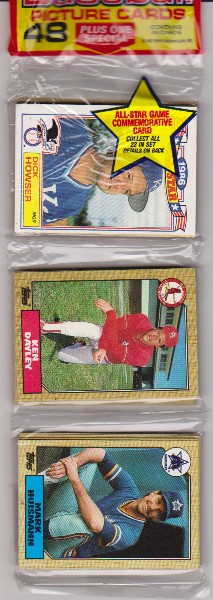 1987 Topps Baseball 49 Card Rack Pack w/ Dick Howser On Front