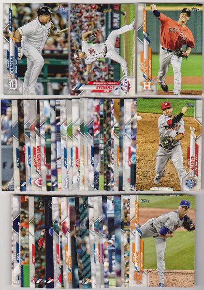 100 Different 2020 Topps Update Baseball Cards w/ Miguel Cabrera + More
