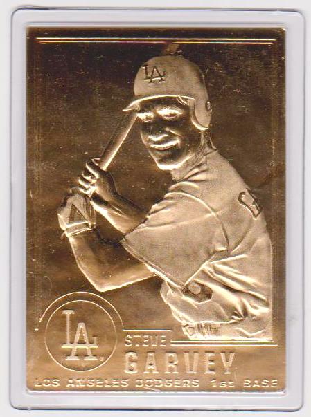22 kt Gold - STEVE GARVEY 1996 Danbury Mint Gold Card