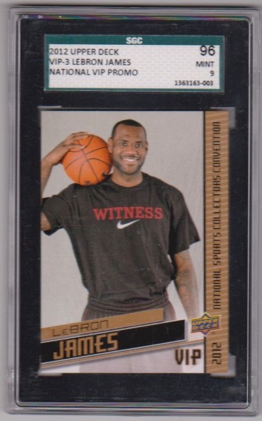 Graded SGC Mint 9 - Lebron James 2012 Upper Deck National VIP #VIP-3 Promo Card