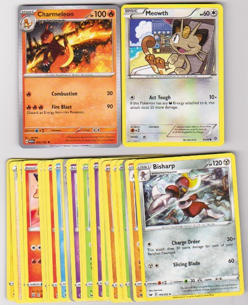 25 Different Pokemon Trading Cards w/ Charmeleon + More