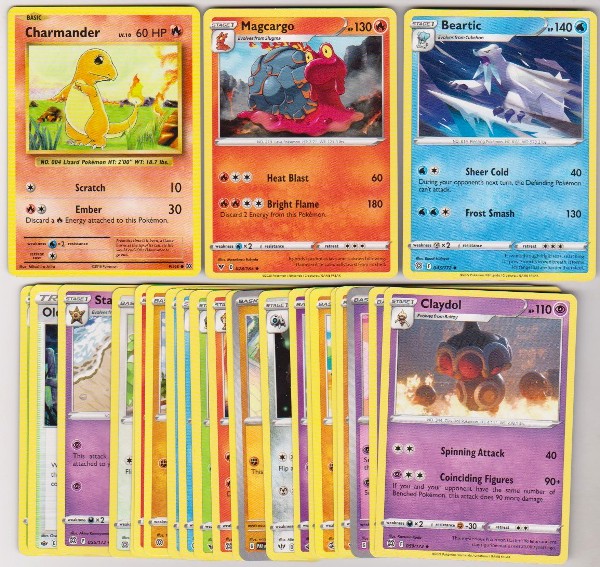 25 Different Pokemon Trading Cards w/ Charmander + More