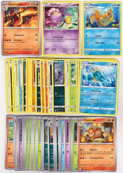 50 Different Pokemon Trading Cards w/ Charmeleon + More