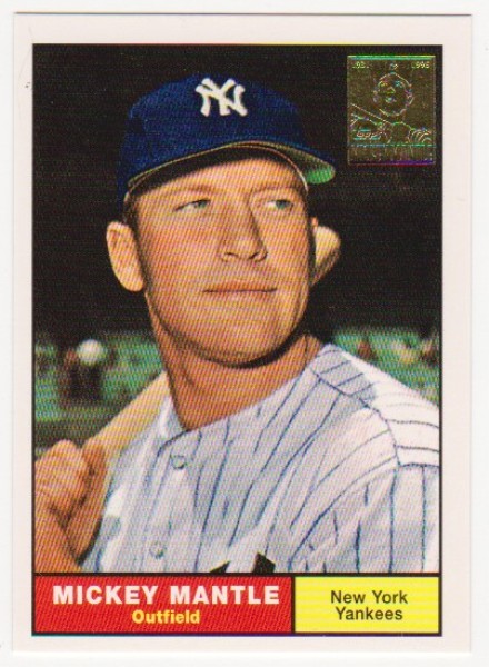 Mickey Mantle 1961 Topps #300 Commemorative Card - 1996 Topps #11 of 19 Insert Card