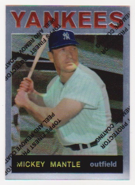 Mickey Mantle 1964 Topps Finest #50 Commemorative Card - 1996 Topps #14 of 19 Insert Card