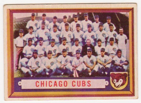 1957 Topps Chicago Cubs #183 Team Card w/ Ernie Banks + More