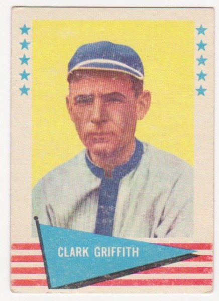1961 Fleer Clark Griffith #36 Card - HOF'er