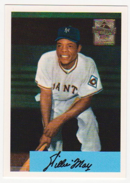 Willie Mays 1954 Bowman #89 Commemorative Card - 1997 Topps #4 Insert Card