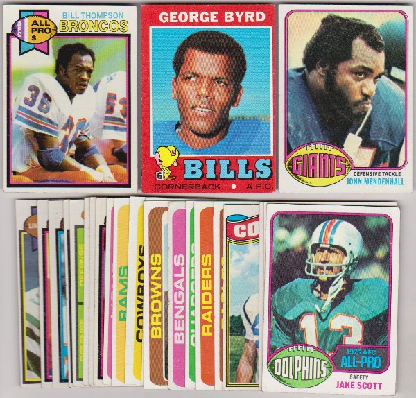 24 Different 1970's Topps Football Cards (1971-1979) w/ Bill Thompson + More