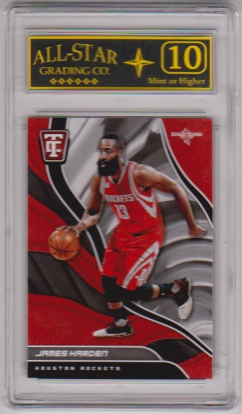 Graded 10 - James Harden 2017-18 Panini Totally Certified #76 Card
