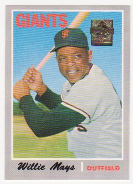 Willie Mays 1970 Topps #600 Commemorative Card - 1997 Topps #24 Insert Card