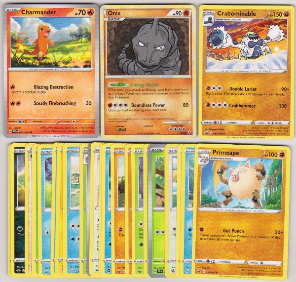 25 Different Pokemon Trading Cards w/ Charmander + More
